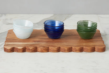 Glass Dipping Bowls, Set of 4, White
