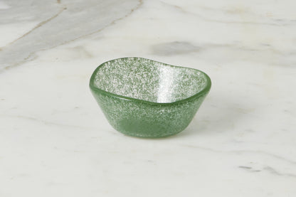 Glass Dipping Bowls, Set of 4, Spruce Green