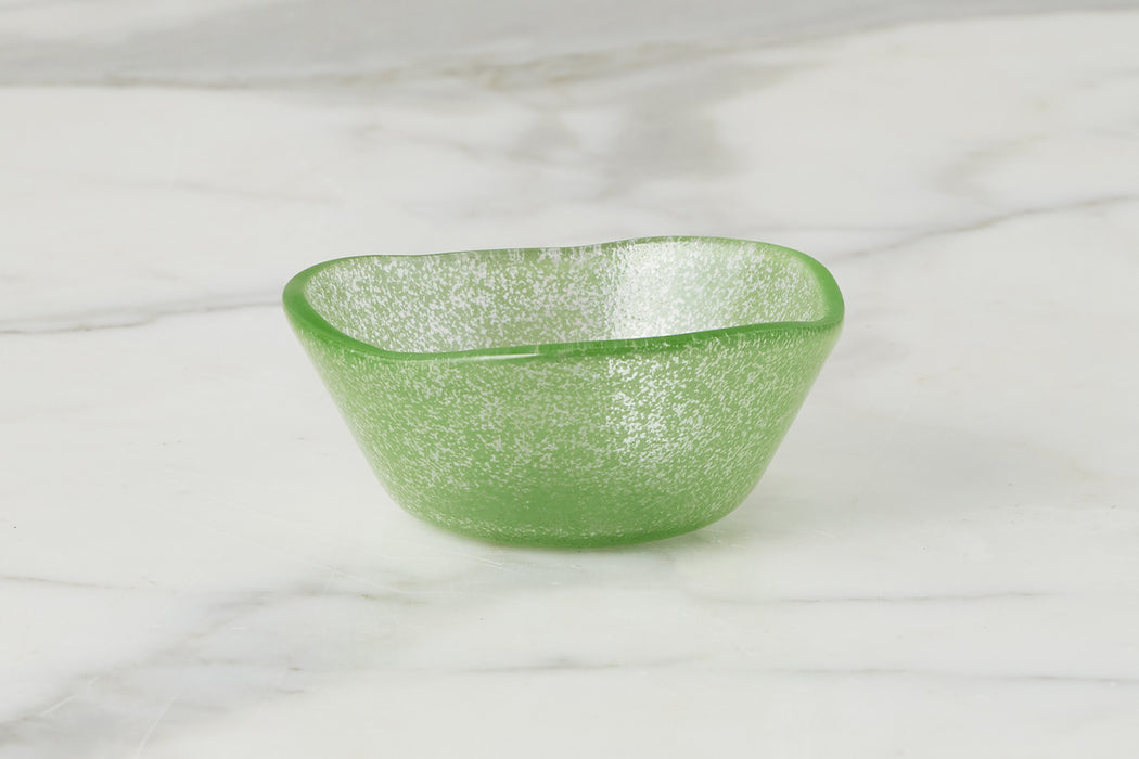 Glass Dipping Bowl, Green