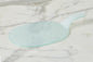Mini Glass Oval Cheese Tray, White