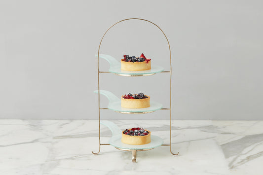 Glass Stacking Appetizer Plate, White