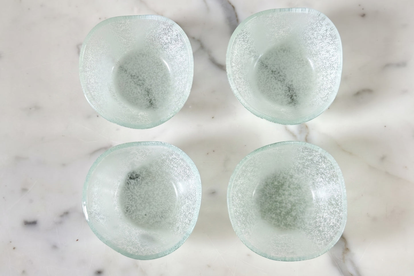 Glass Dipping Bowls, Set of 4, White
