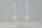 Clear Glass Candlestick Pair, Medium