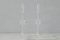 Clear Glass Candlestick Pair, Large