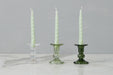 GEY519UG6 etuhome Glass Scalloped Candlesticks Green Set Of Three