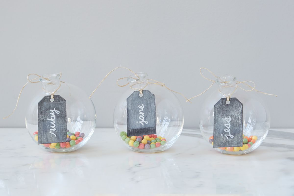 Glass Sphere Bud Vase, Clear