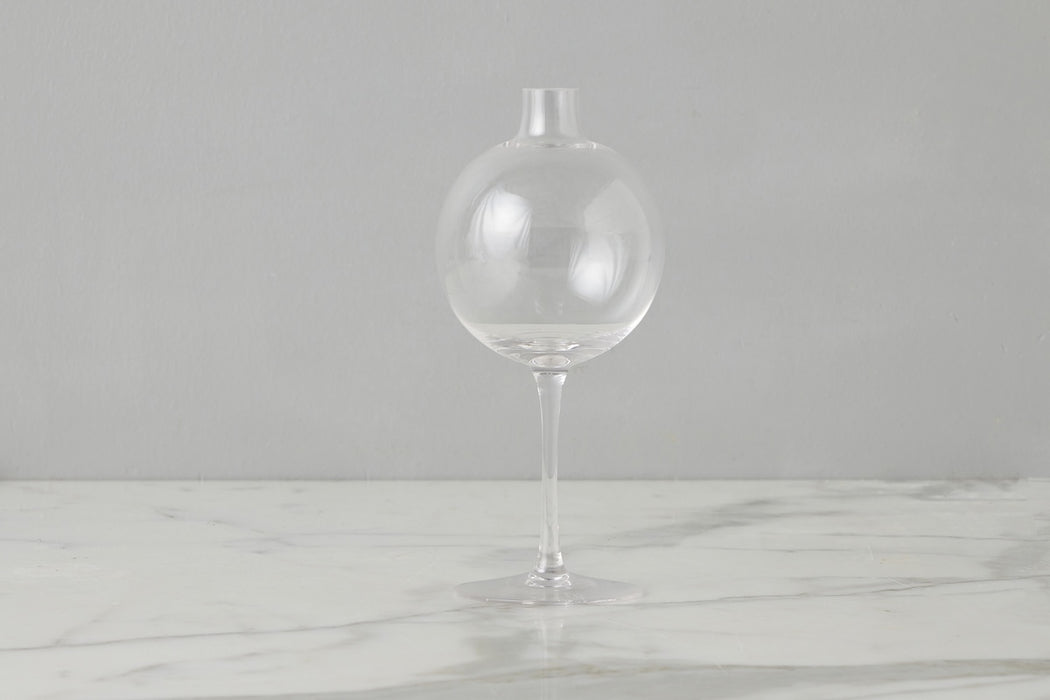 Clear Wine Glass Vase, Medium