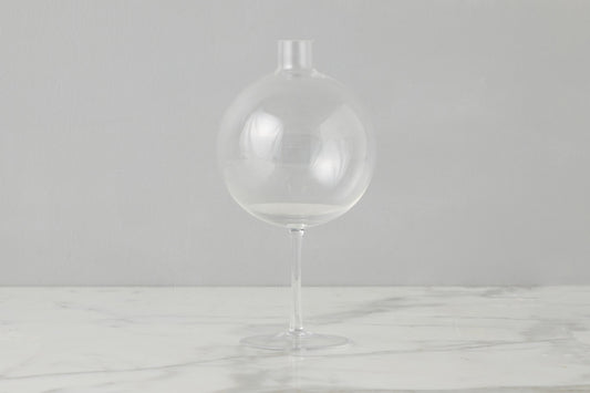 Clear Wine Glass Vase, Large