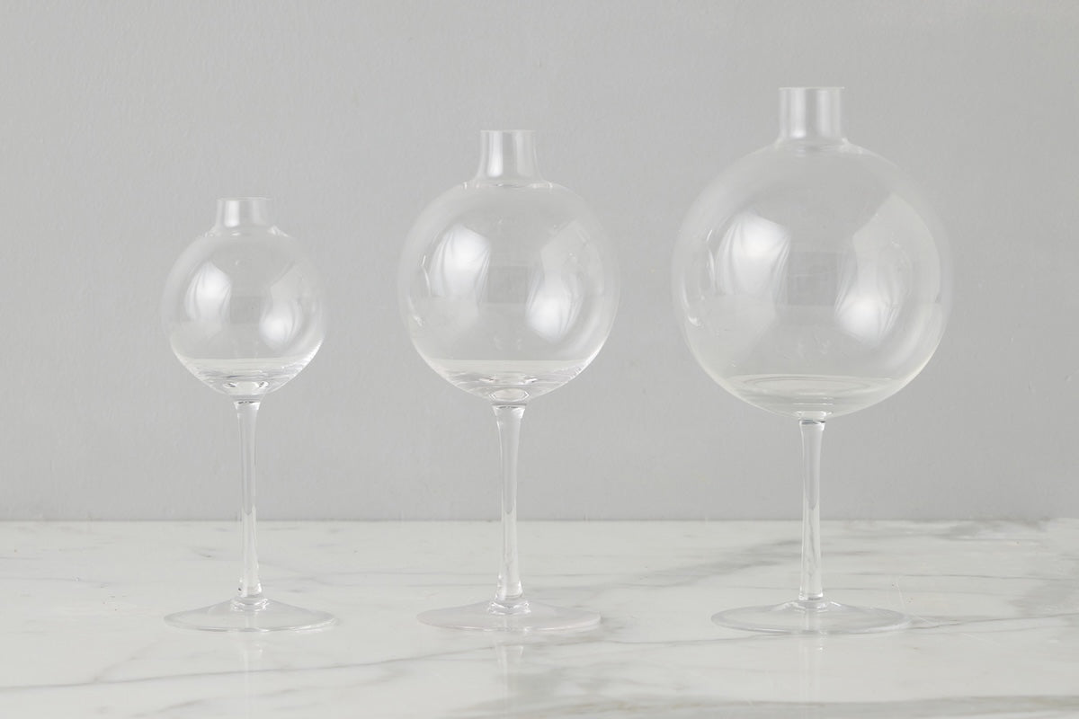 Clear Wine Glass Vase, Large
