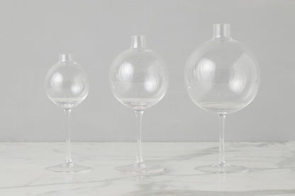 Clear Wine Glass Vase, Large