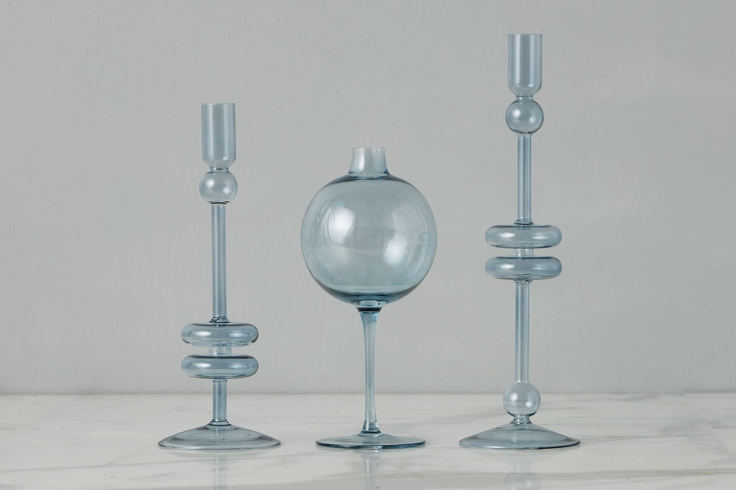 Denim Wine Glass Vase, Medium