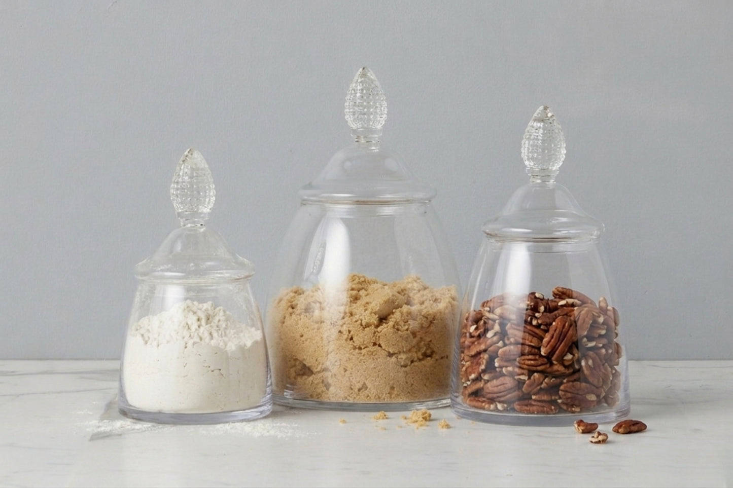 Glass Teardrop Jar, Lid, Medium