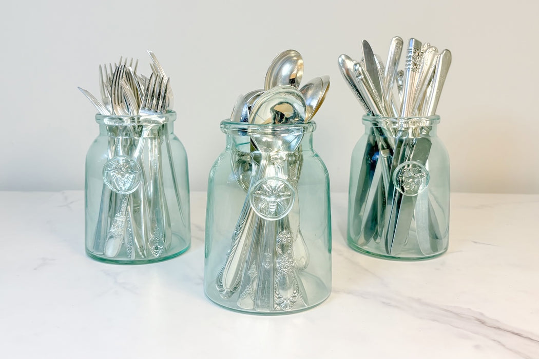 French Bee Mason Jar Vase, Small