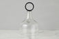 Glass Cloche Food Cover, Black Ring Handle, Small