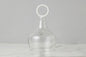 Glass Cloche Food Cover, White Ring Handle, Small