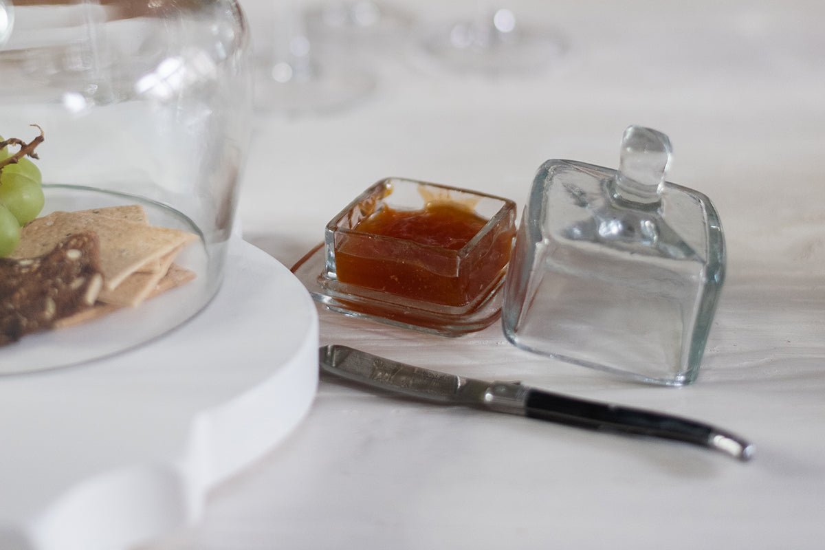 Bistro Glass Jam Jar, Square