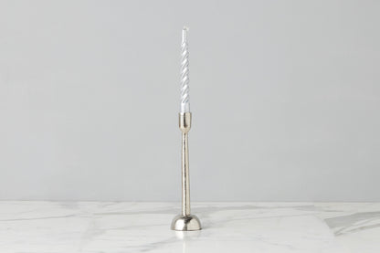 Lacquer Twisted Taper Candles, Silver, Set of 6
