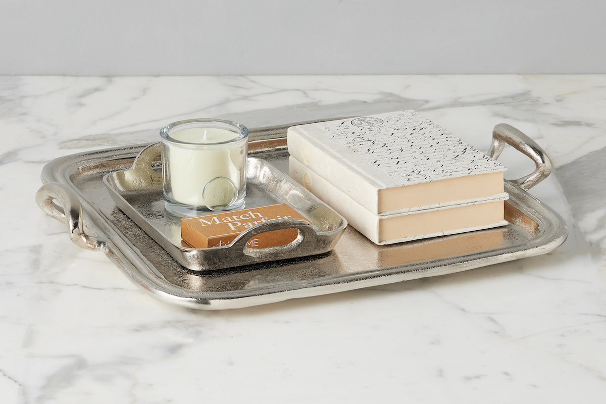 Vintage Metal Hotel Tray, Large