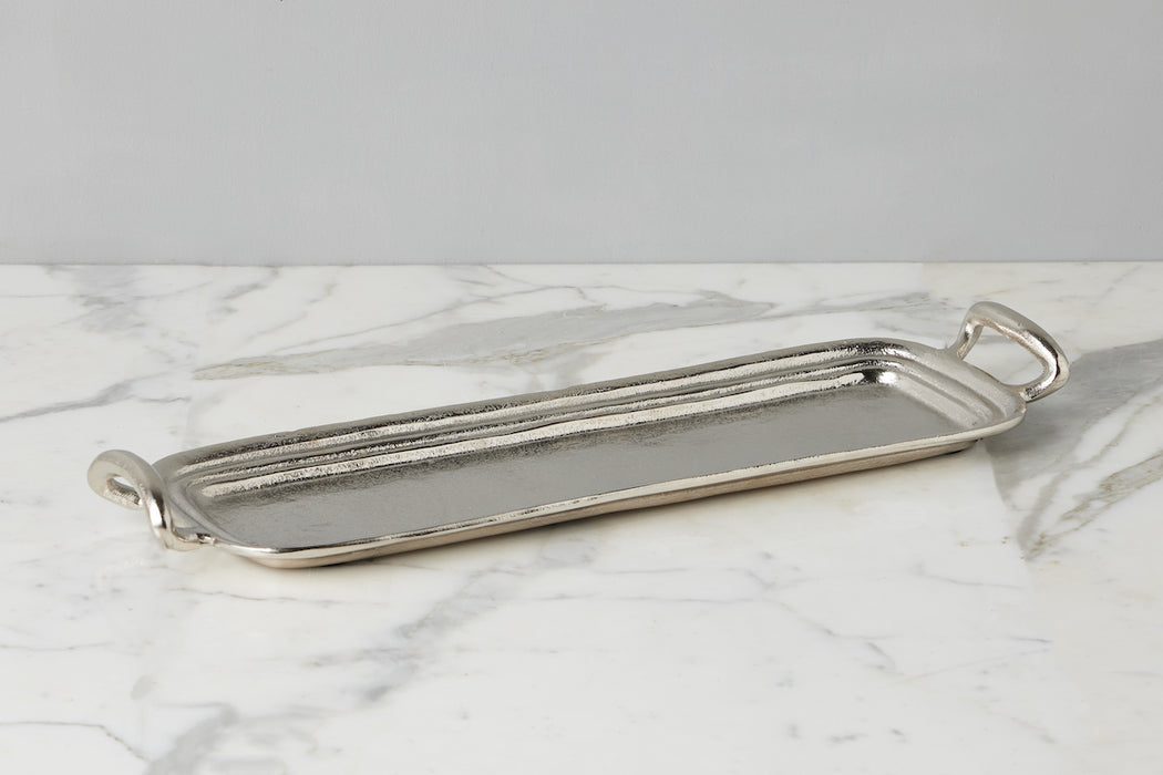 Silver Rectangle Hotel Tray, Long