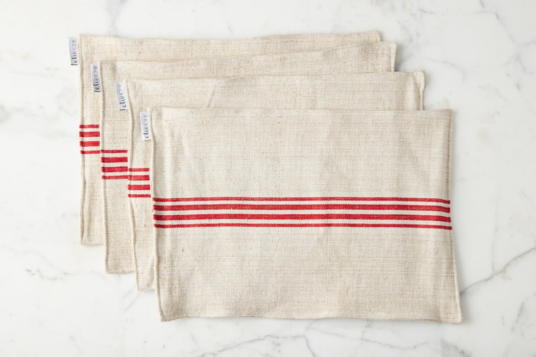 Red Stripe Placemat, Set of 4