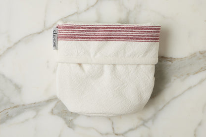 Bistro Bag, Vintage Merlot Red Stripe, Set of 2
