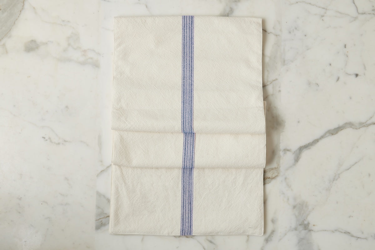 Table Runner, Vintage Navy Blue Stripe