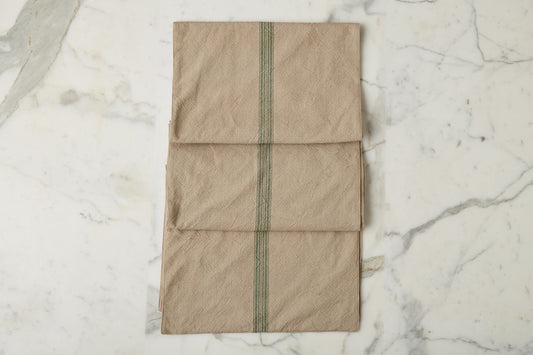 Table Runner, Vintage Spruce Green Stripe