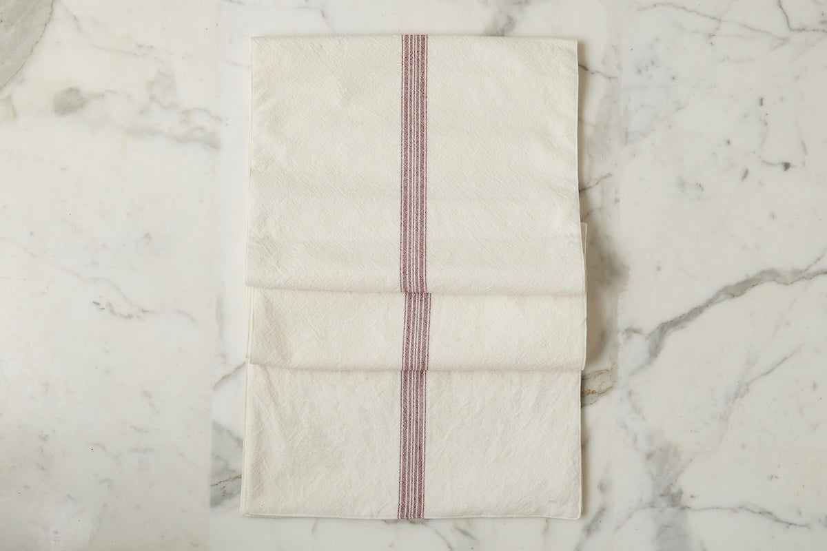 Table Runner, Vintage Merlot Red Stripe Runner