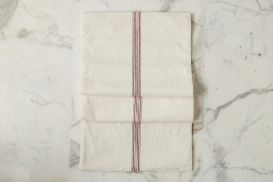 Table Runner, Vintage Merlot Red Stripe Runner
