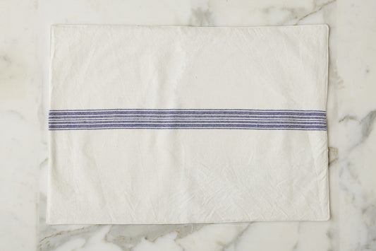 Rectangle Placemats, Vintage Navy Blue Stripe, Set of 4