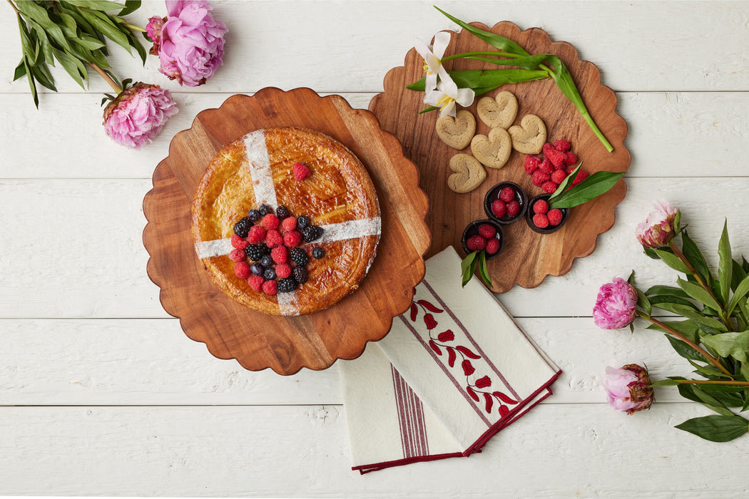 QMN113UR9 etuhome Dinner Napkins Merlot Red Tulip Set of 4