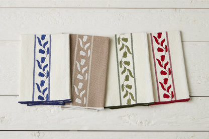 QMN113UR9 etuhome Dinner Napkins Merlot Red Tulip Set of 4