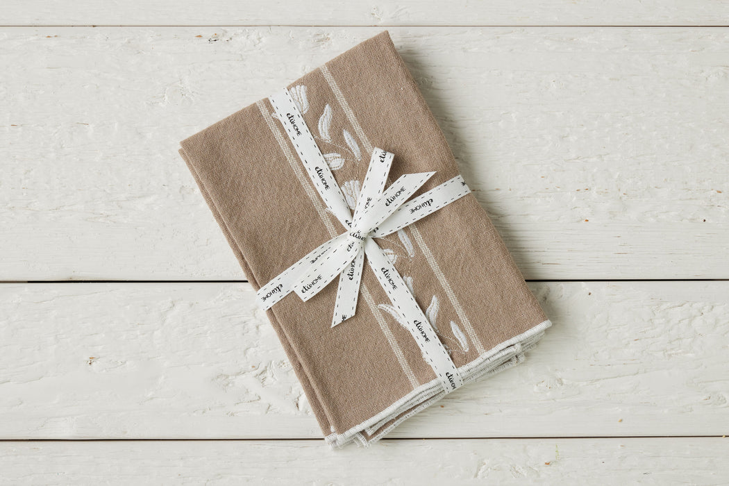 QMN113UW9 etuhome Dinner Napkins White Tulip Set of 4