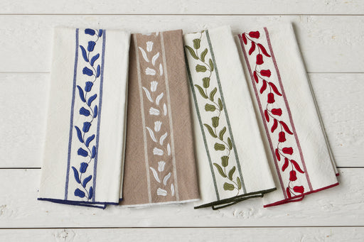 QMN114UW9 etuhome Kitchen Tea Towel White Tulip Set of 2