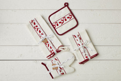 QMN116UR9 etuhome Oven Mitt Merlot Red Tulip Set of 2