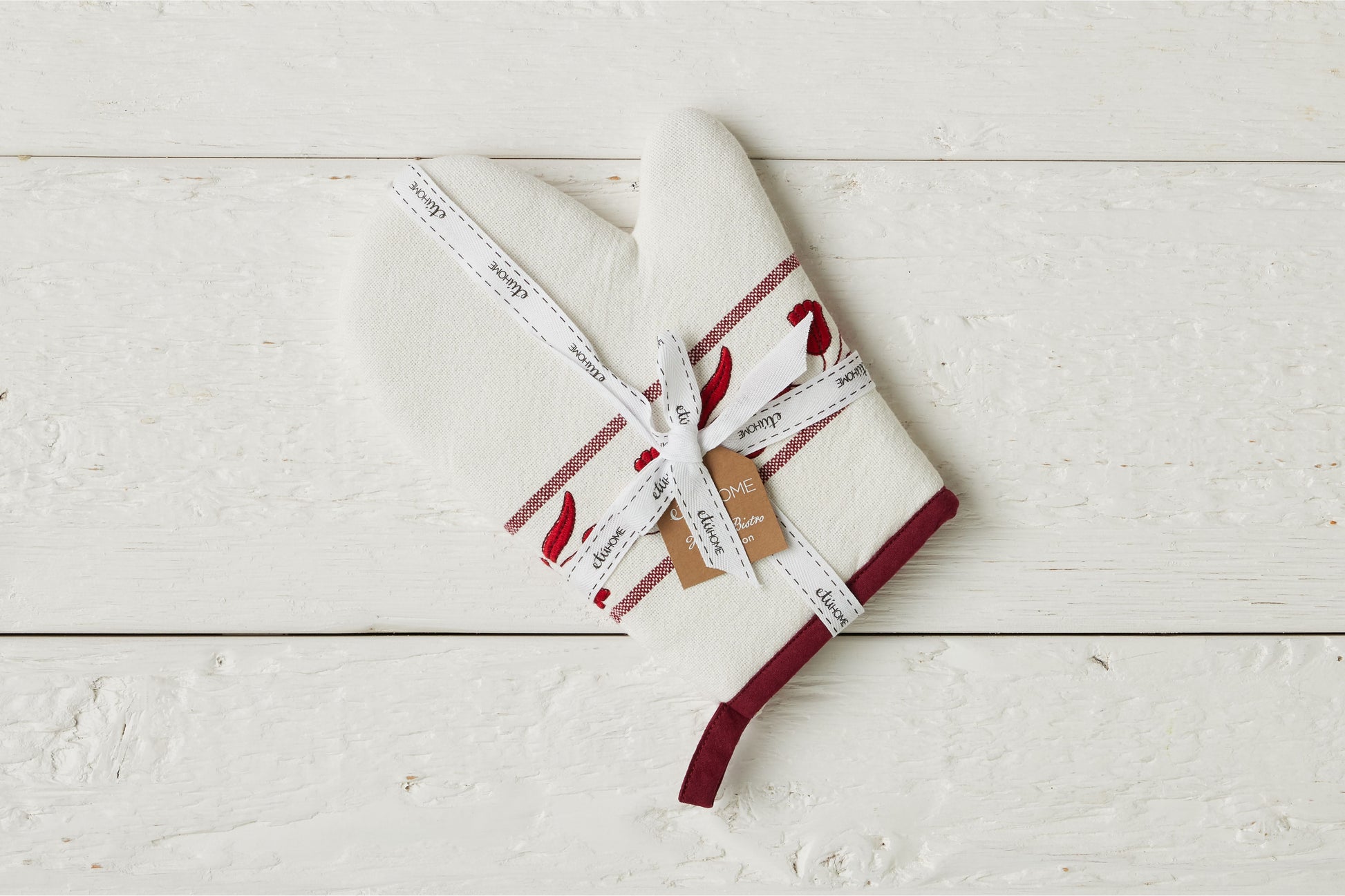 QMN116UR9 etuhome Oven Mitt Merlot Red Tulip Set of 2