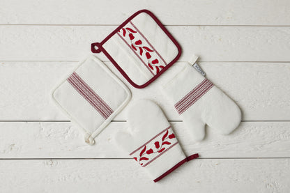 QMN116UR9 etuhome Oven Mitt Merlot Red Tulip Set of 2