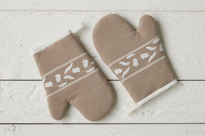 QMN116UW9 etuhome Oven Mitt White Tulip Set of 2