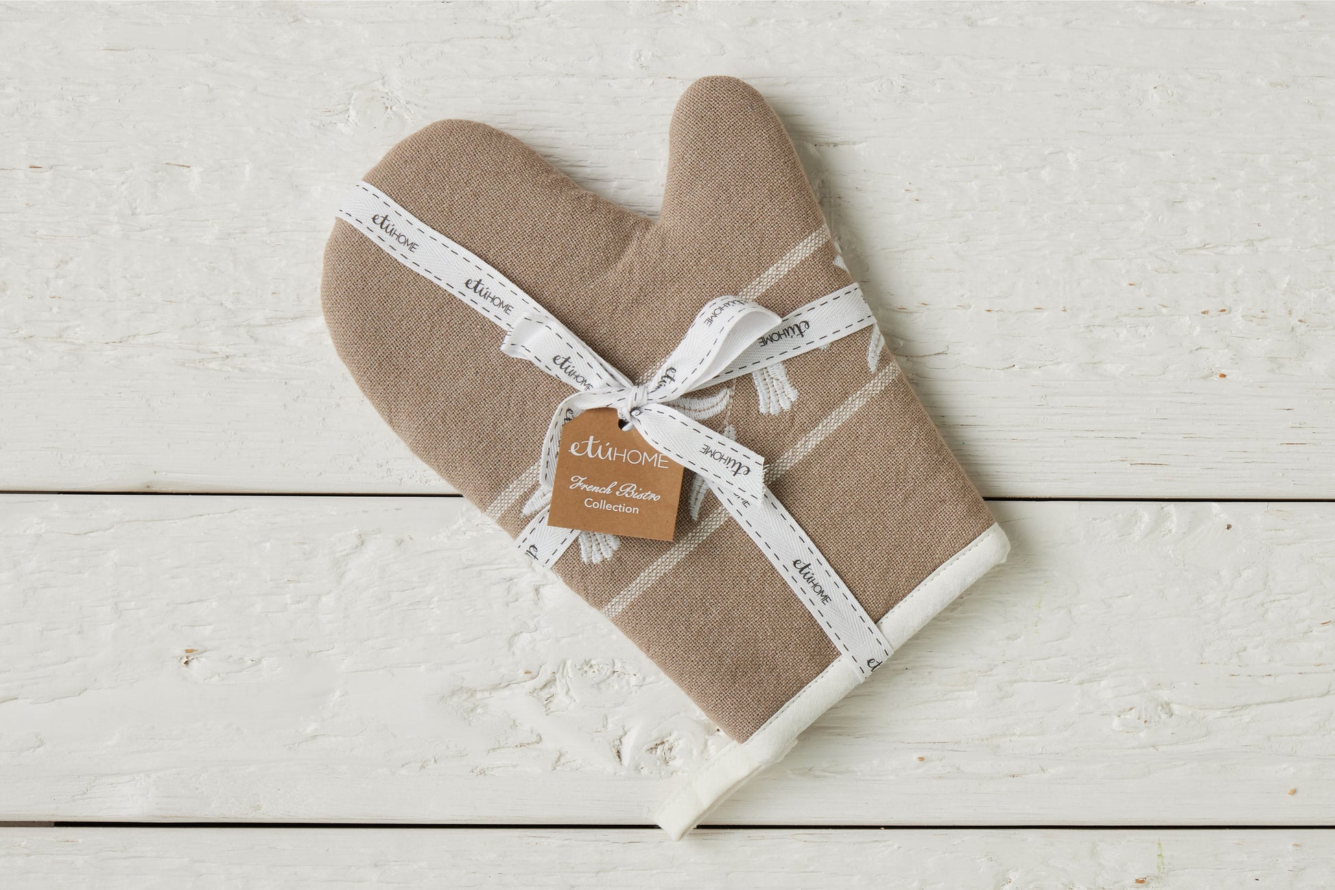 QMN116UW9 etuhome Oven Mitt White Tulip Set of 2
