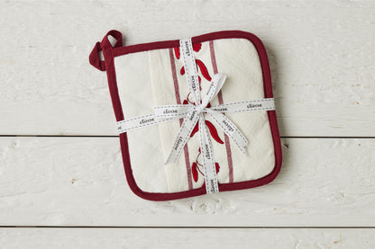 QMN117UR9 etuhome Pot Holder Merlot Red Tulip Set of 2