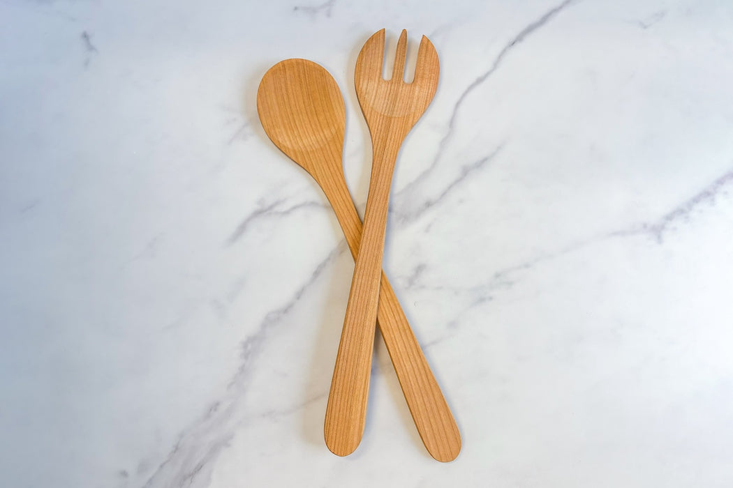 Mediterranean Salad Servers, Cherrywood