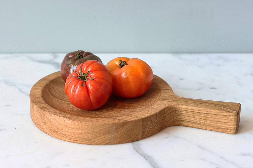 Italian Cutting Board Bowl with Mezzaluna Set, Small