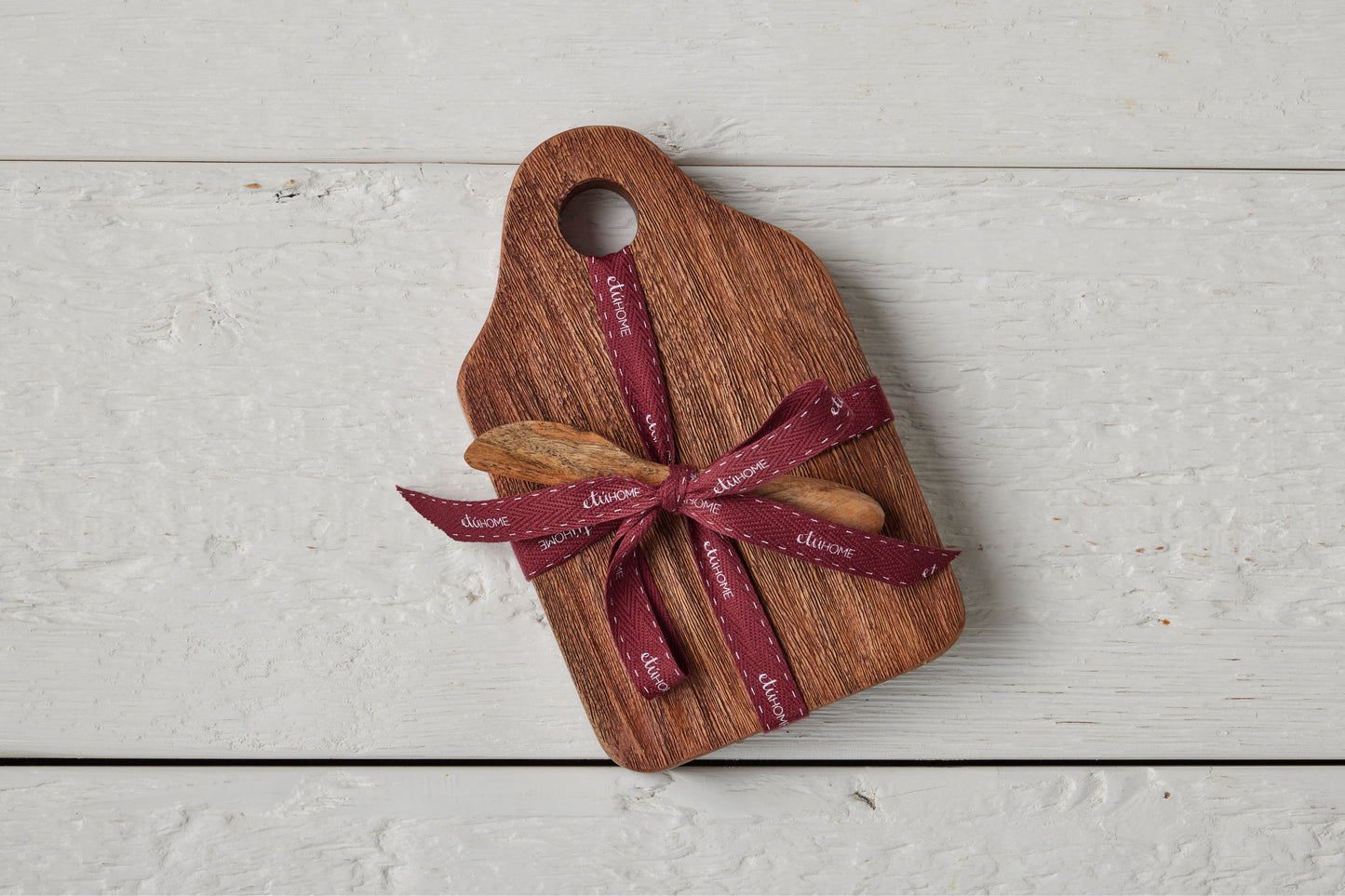 Mini Appetizer Board, Natural, Merlot Ribbon