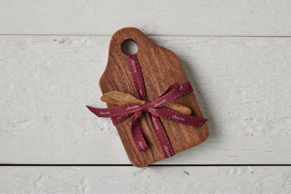 Mini Appetizer Board, Natural, Merlot Ribbon
