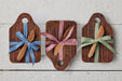 RMN218ANZ4 etuhome Mini Natural Appetizer Board with Spreader Denim Ribbon
