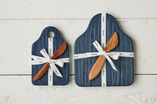 RMN218EB4 etuhome Medium Tasting Board with Spreader Navy Blue