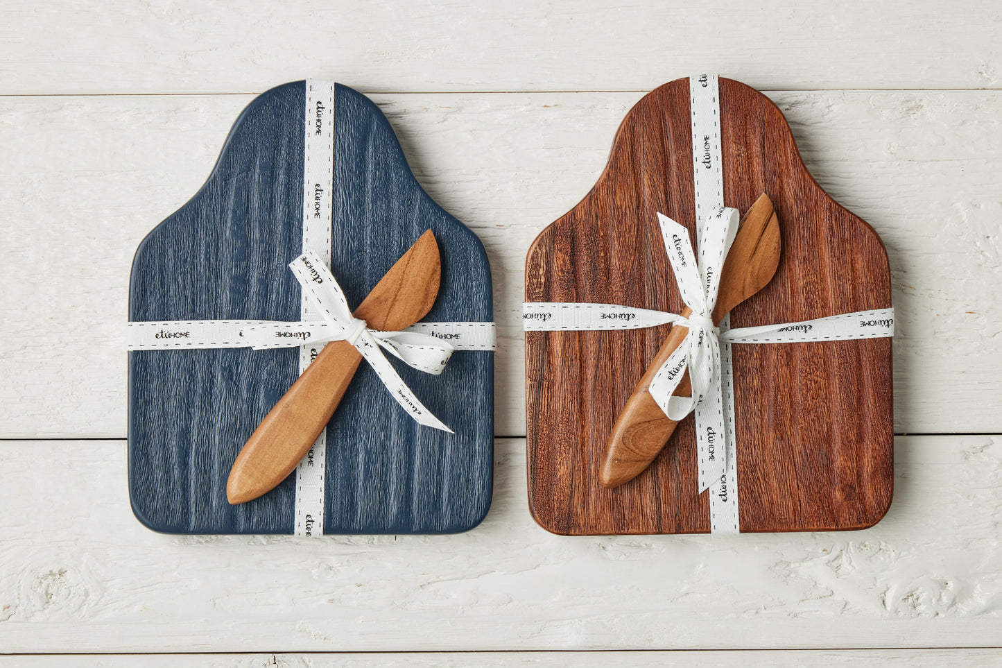 RMN218EB4 etuhome Medium Tasting Board with Spreader Navy Blue