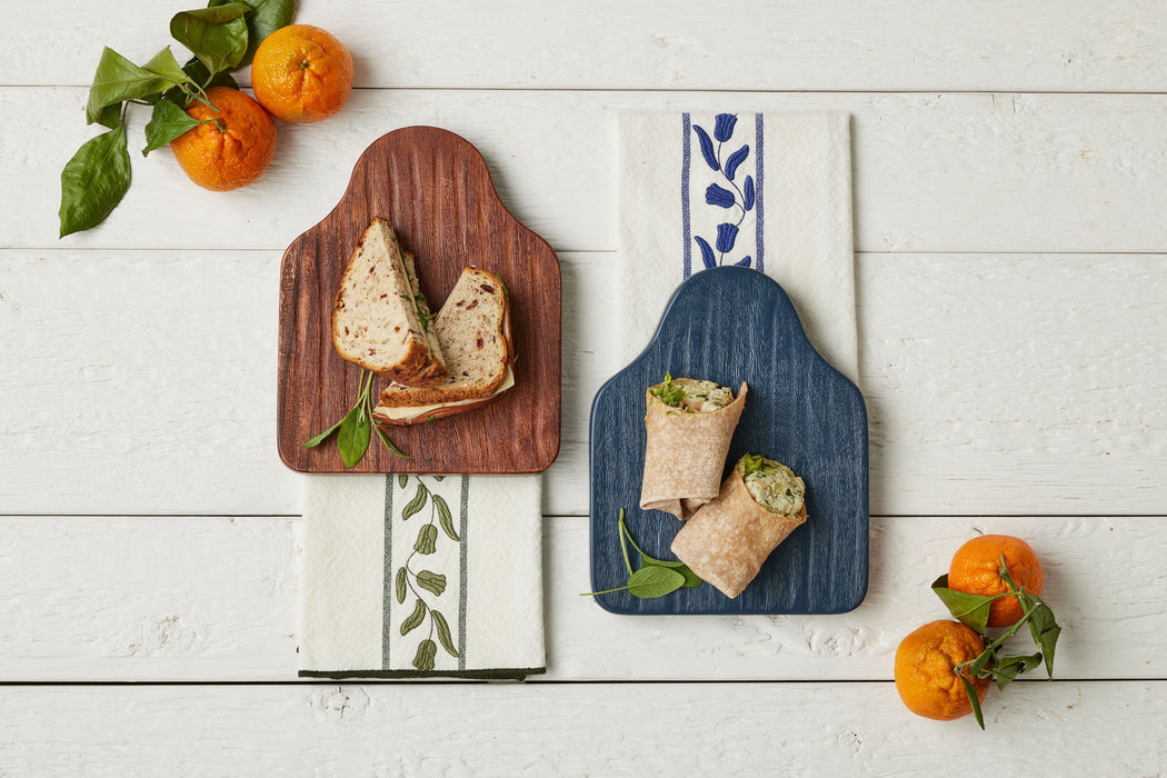 RMN218EB4 etuhome Medium Tasting Board with Spreader Navy Blue