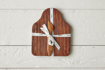 RMN218EN4 etuhome Medium Tasting Board with Spreader Natural