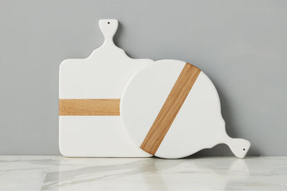 Mod Cheese Board, Small Round, White
